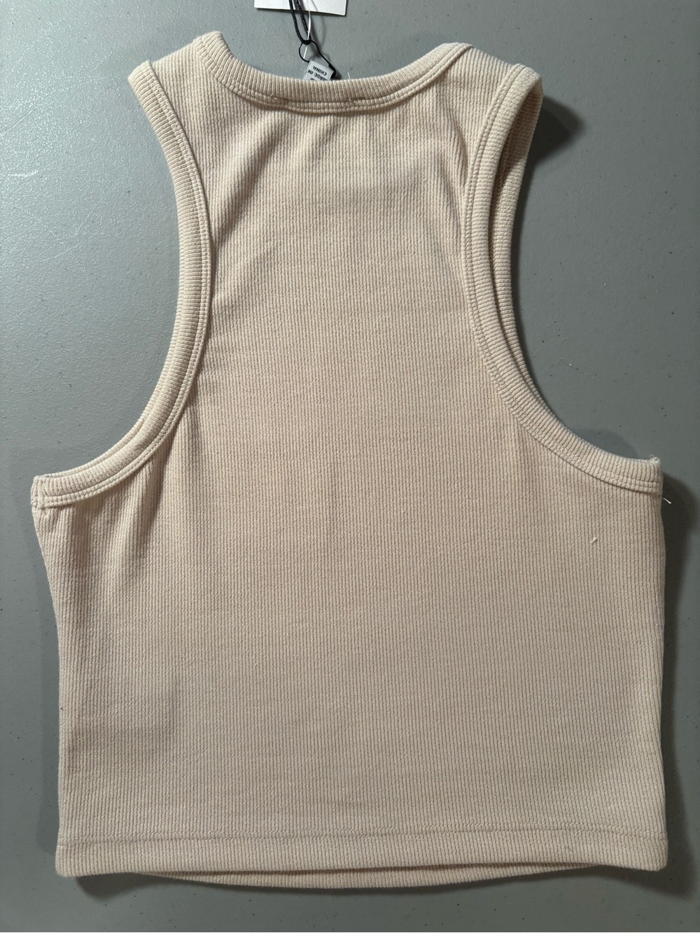 Cream Ribbed Tank Top - Picture 4 of 4